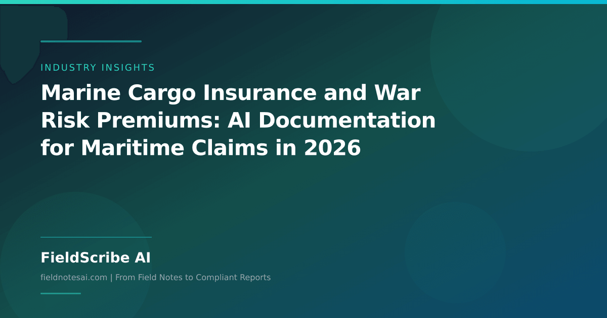 Marine Cargo Insurance War Risk Premiums | AI Documentation 2026 ...